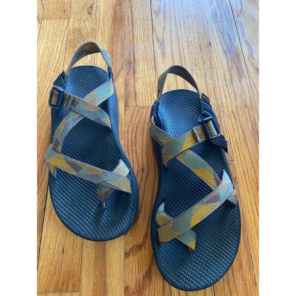 Chaco Mens Z Cloud 2 Toe Loop Sport Sandal Rambling Gold Size 9 Wide main image 7
